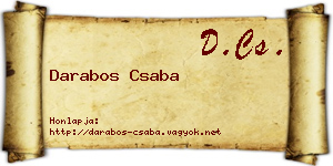Darabos Csaba névjegykártya